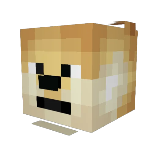 Trepit Minecraft avatar head, 3D render
