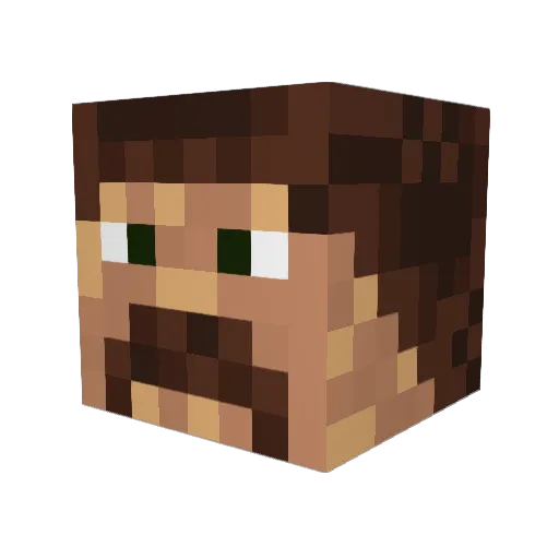 Trepmann Minecraft avatar head, 3D render