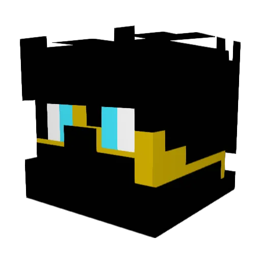Treqeq Minecraft avatar head, 3D render