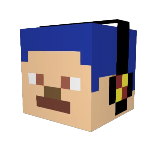 Treror_CZ Minecraft avatar head, 3D render
