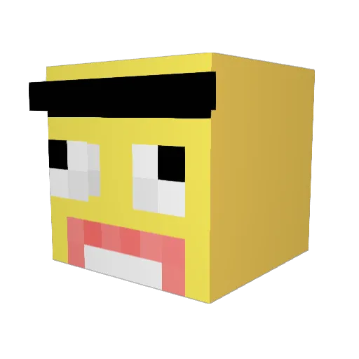 Trestdin Minecraft avatar head, 3D render