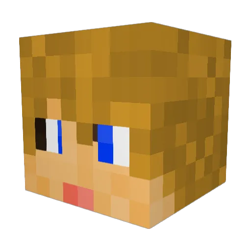 TretoARC Minecraft avatar head, 3D render