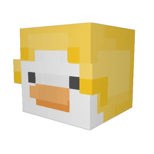 TreueBanane Minecraft avatar head, 3D render