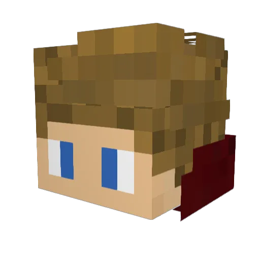 Trev1s Minecraft avatar head, 3D render