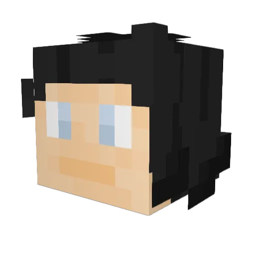 TrevBev45 Minecraft avatar head, 3D render