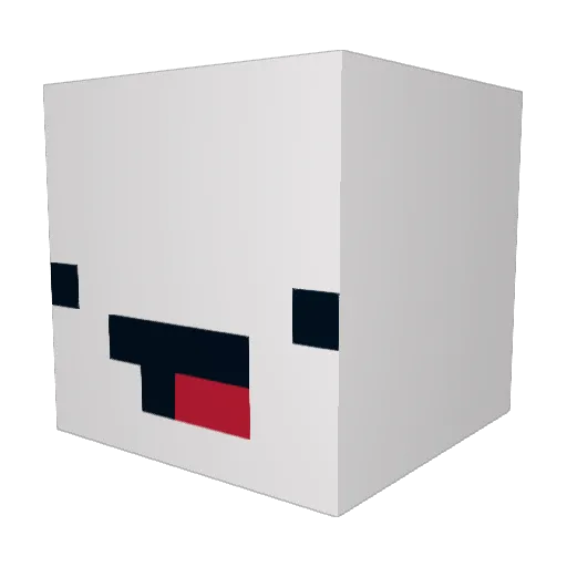 Trevical Minecraft avatar head, 3D render