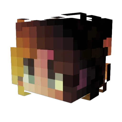 Trevisk Minecraft avatar head, 3D render
