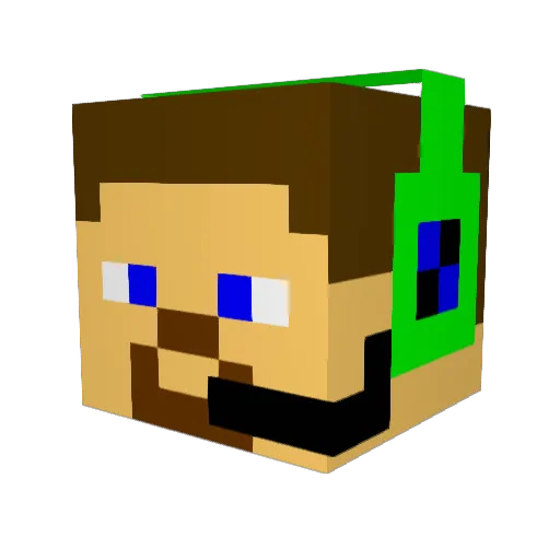 TrevoltIV Minecraft avatar head, 3D render