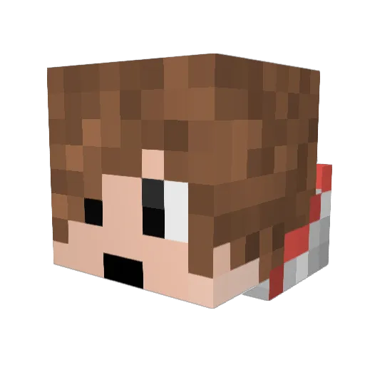 TrevorPevely Minecraft avatar head, 3D render
