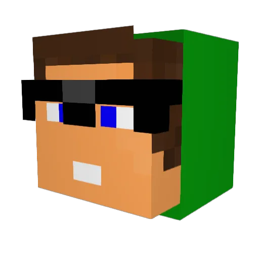 TrevorPhillips Minecraft avatar head, 3D render
