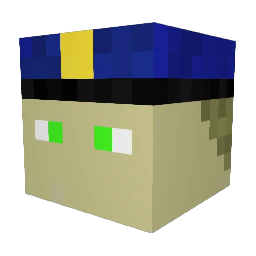 Trevorious36 Minecraft avatar head, 3D render
