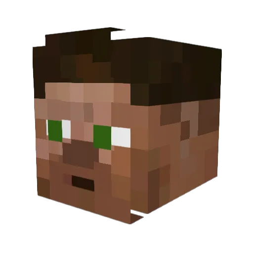 Trevqr Minecraft avatar head, 3D render