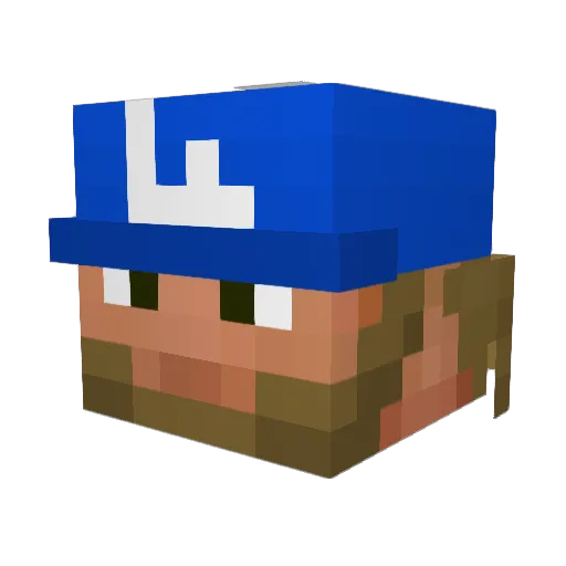 TrevtheCreator Minecraft avatar head, 3D render