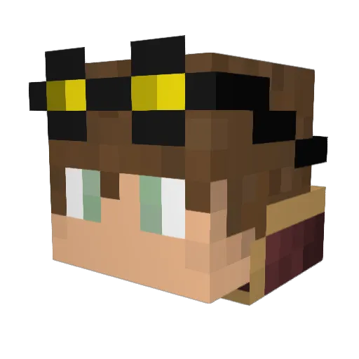 Trevuh Minecraft avatar head, 3D render
