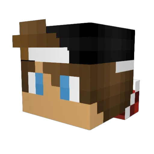 Trevv02 Minecraft avatar head, 3D render