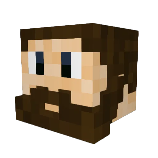 Trewazo Minecraft avatar head, 3D render