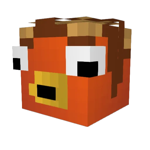 TrexFN Minecraft avatar head, 3D render