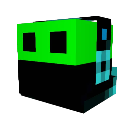 TrexGaming101 Minecraft avatar head, 3D render