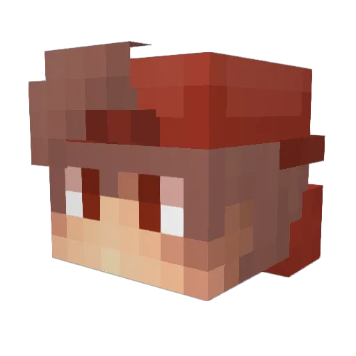 Trexdinox Minecraft avatar head, 3D render