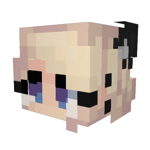 Trexiin Minecraft avatar head, 3D render