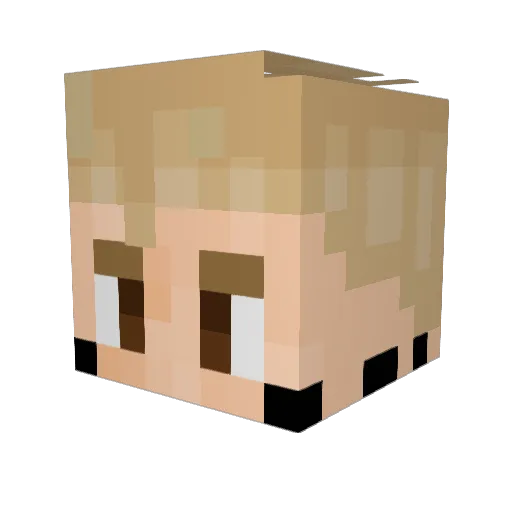 Trexlull Minecraft avatar head, 3D render