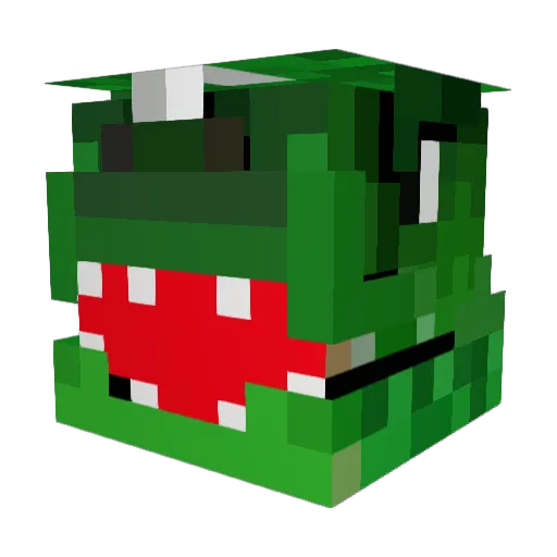 Trexsen Minecraft avatar head, 3D render