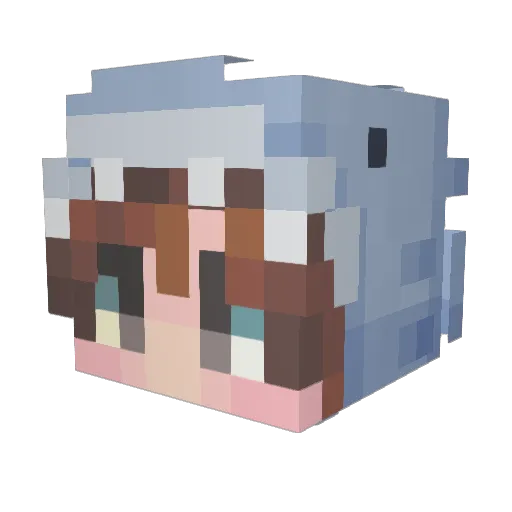 Trey91 Minecraft avatar head, 3D render