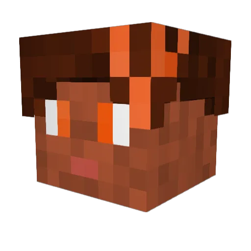 TreyCity Minecraft avatar head, 3D render
