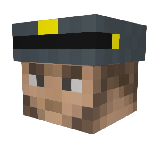 TreyF35 Minecraft avatar head, 3D render