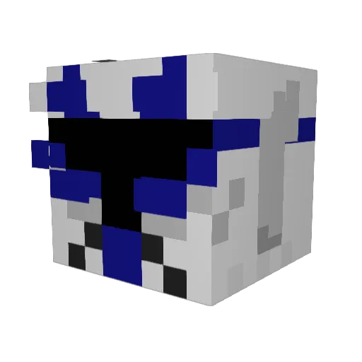 TreyMo Minecraft avatar head, 3D render