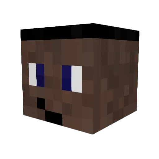 TreyMontana Minecraft avatar head, 3D render