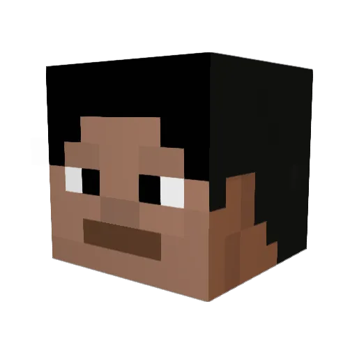 TreyTravis Minecraft avatar head, 3D render