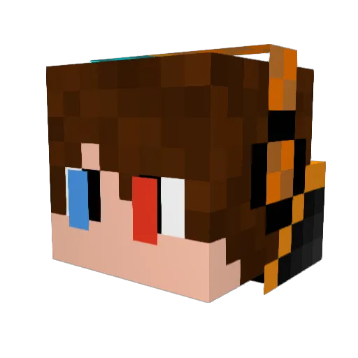 Treytej Minecraft avatar head, 3D render