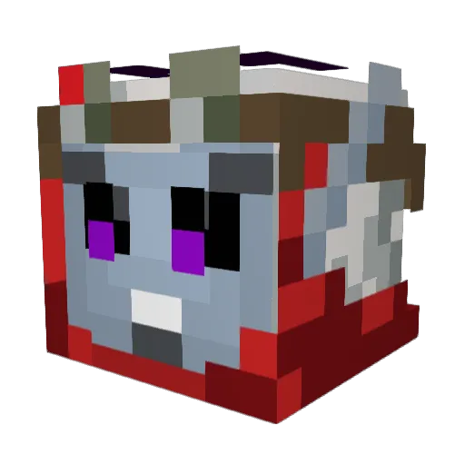 Treyvaderx Minecraft avatar head, 3D render