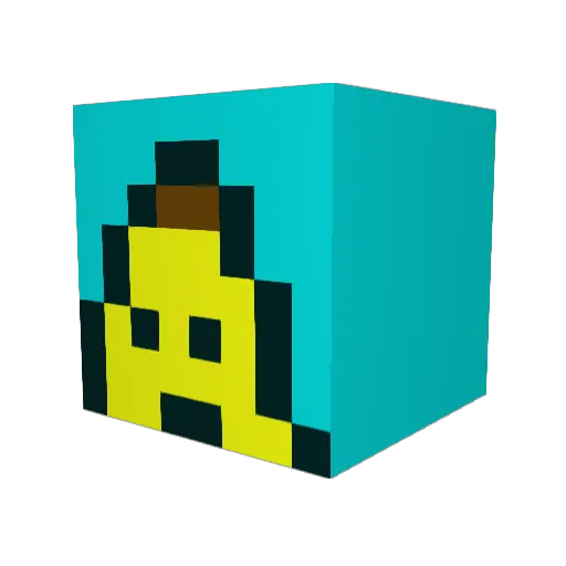 Treyvol Minecraft avatar head, 3D render