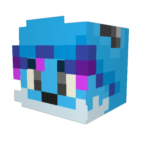 Trezer09 Minecraft avatar head, 3D render