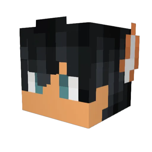 Trezopi Minecraft avatar head, 3D render