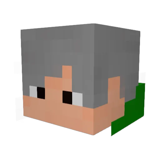 Tri2ty Minecraft avatar head, 3D render