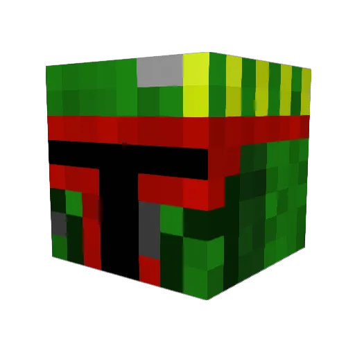TriClub Minecraft avatar head, 3D render