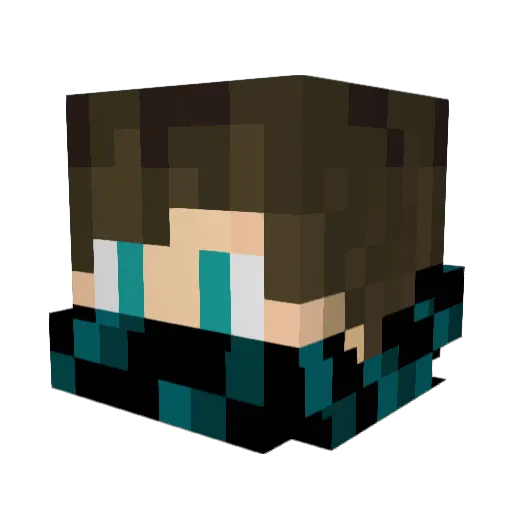 TriGamerOne Minecraft avatar head, 3D render