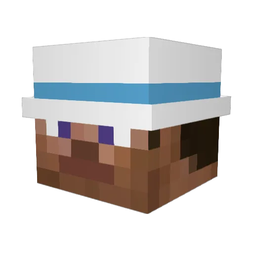 TriJango Minecraft avatar head, 3D render