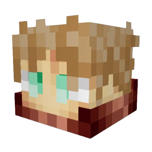 TriProxima Minecraft avatar head, 3D render