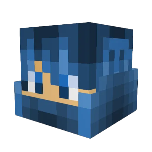 TriRas Minecraft avatar head, 3D render