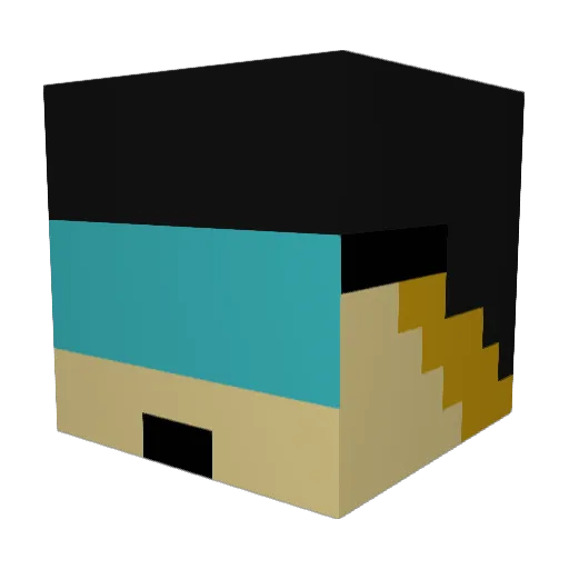 TriSense Minecraft avatar head, 3D render