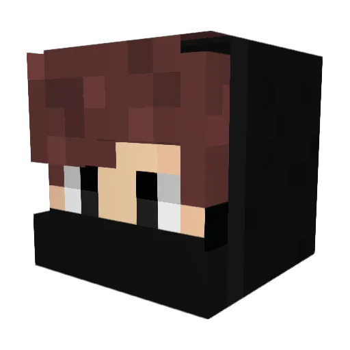 TriStealth Minecraft avatar head, 3D render