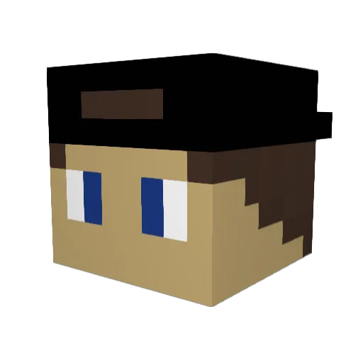 TriStrip Minecraft avatar head, 3D render
