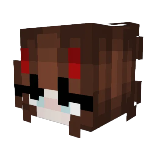 Tri___ Minecraft avatar head, 3D render
