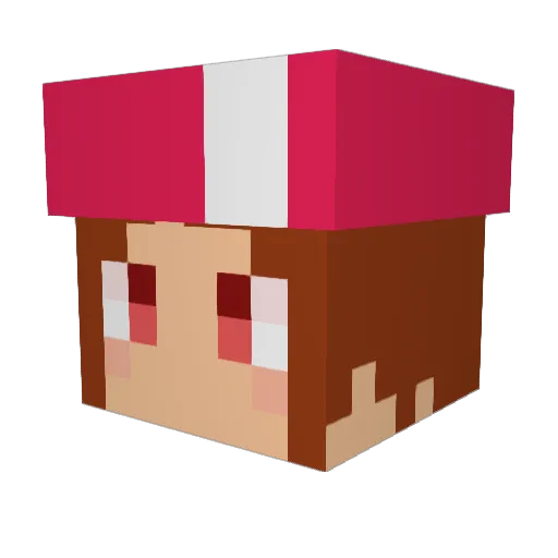 Trialax Minecraft avatar head, 3D render