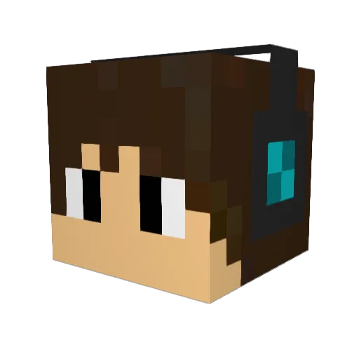 Trials82 Minecraft avatar head, 3D render