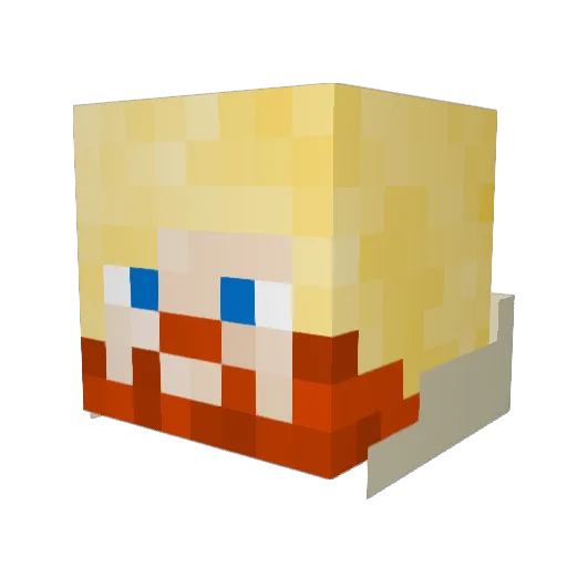 TriangleJ Minecraft avatar head, 3D render